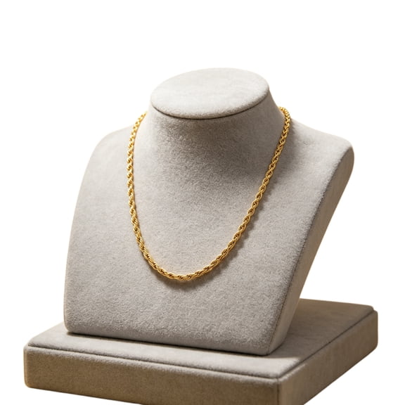 Gold Chain Collection - 10K Solid Yellow Gold Polished Rope Chain Necklaces for Women and Men, 8mm and 20"
