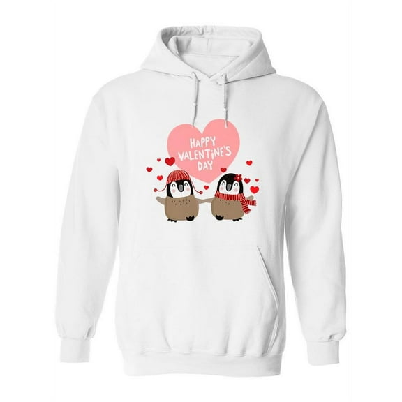 Penguins Valentine's Day Hoodie Women -Image by Shutterstock, Female 4X-Large