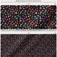 thumbnail image 2 of Soimoi Black Cotton Poplin Fabric Insect,Sun & Cartoon Alphabets Text Decor Fabric Printed BTY 56 Inch Wide, 2 of 7