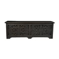 thumbnail image 3 of Taran Designs Monte Floral Carved Solid Wood Storage Ottoman in Black, 3 of 6