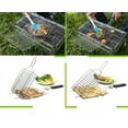 thumbnail image 2 of Stainless Steel Grilling Basket, Barbeque Grill Basket with Removable Handle for Fish Vegetables Steak, Perfect for Camping and Parties, 2 of 5