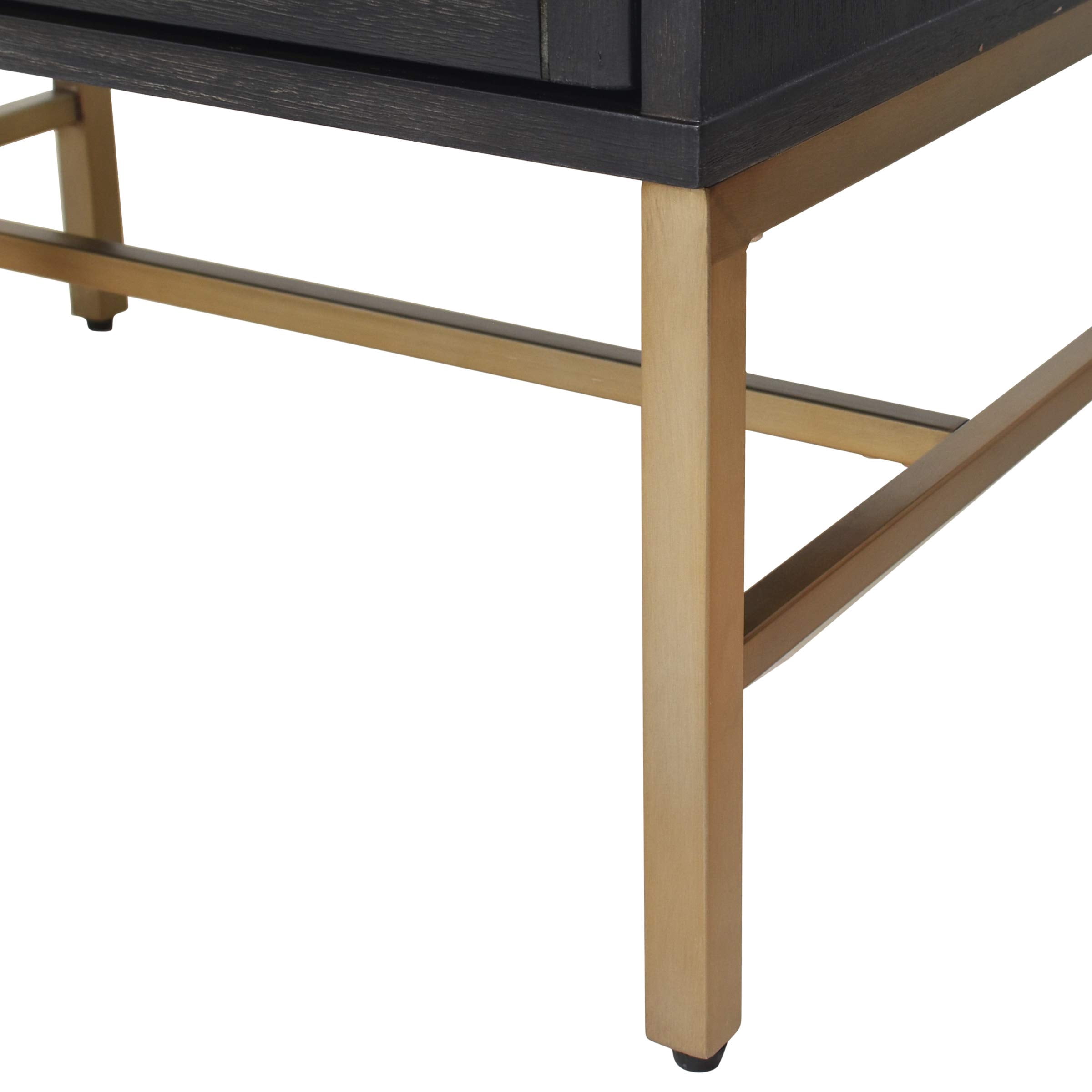 Hopper Studio Sophia Antique Black 2-Drawer Nightstand - Stylish Storage