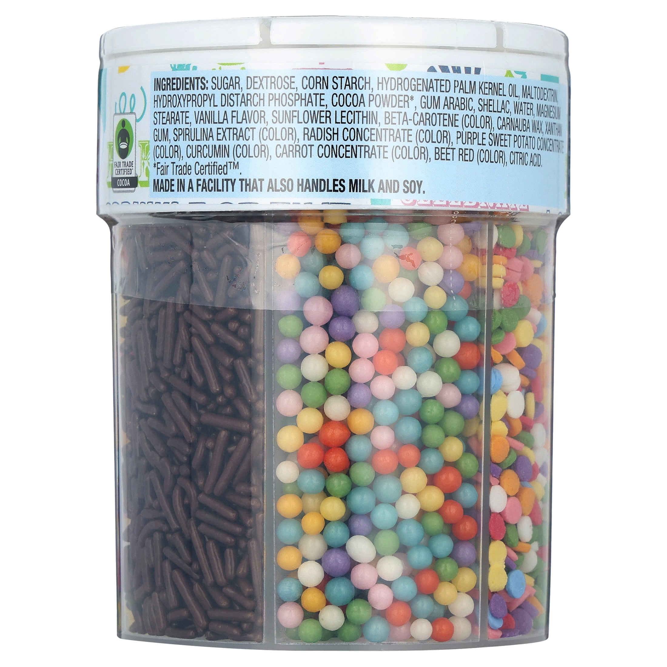 Great Value 6-Cell Rainbow Decorating Sprinkles, 6.91 oz