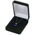 thumbnail image 2 of 3.0 ct Brilliant Princess Cut Solitaire Simulated Blue Sapphire 18K Yellow Gold Pendant with 16" Chain, 2 of 4