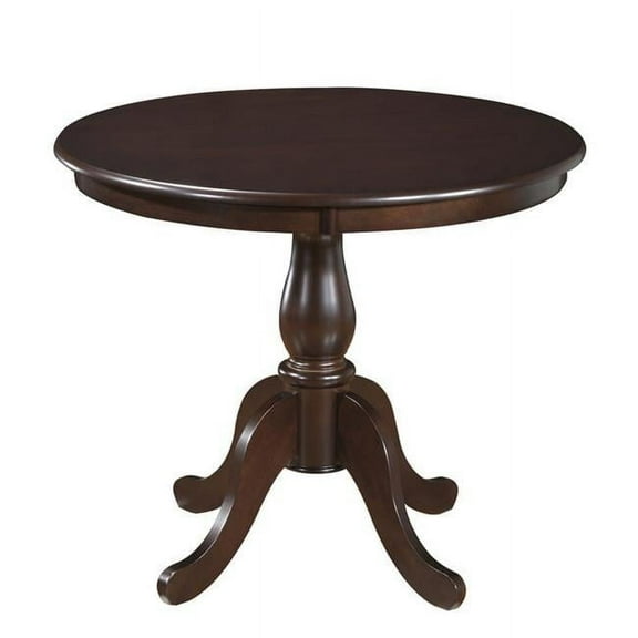 Carolina Chair & Table Fairview Round Pedestal Dining Table, Espresso - 36 in.