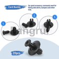thumbnail image 5 of For 20 pcs 8mm hole push in expanding screw panel clips plastic rivet Black, 5 of 5