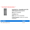 thumbnail image 2 of Head Bolt Set - Compatible with 1995 - 2000 Chrysler Cirrus 2.5L V6 1996 1997 1998 1999, 2 of 2
