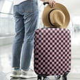 thumbnail image 2 of Black and Pink Checkerboard Pattern Luggage Cover Fashion Suitcase Cover Baggage Covers Fit 25-28 Inch Luggage (Go Travel), 2 of 5