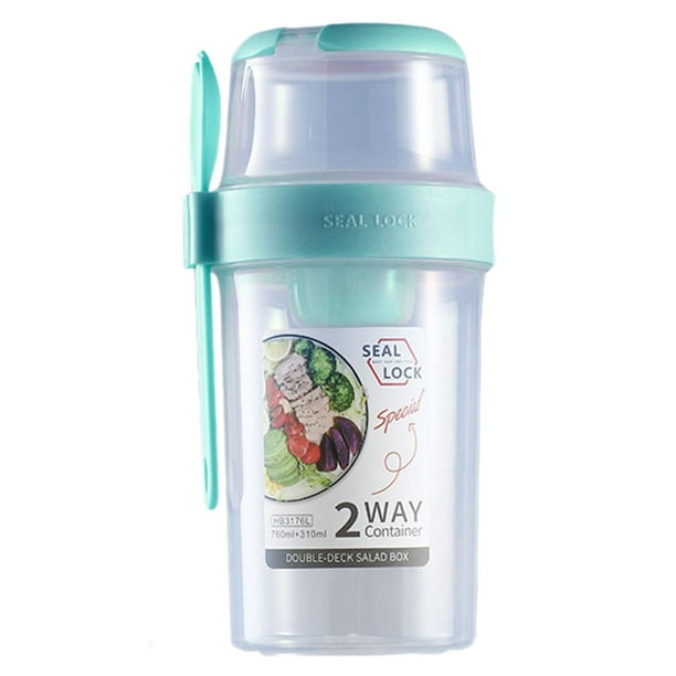 Vaso para ensalada para llevar Vaso para guardar ensalada Vaso para parfait de yogur Ensalada de frutas y verduras verde
