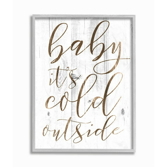 Stupell IndustriesBaby Its Cold OutsideFramed Wall Art by Daphne Polselli