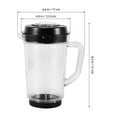 thumbnail image 2 of FONDOTIN Blender Replacement Cups Transparent Plastic Juicing Part For Bar Use 1Set, 2 of 6