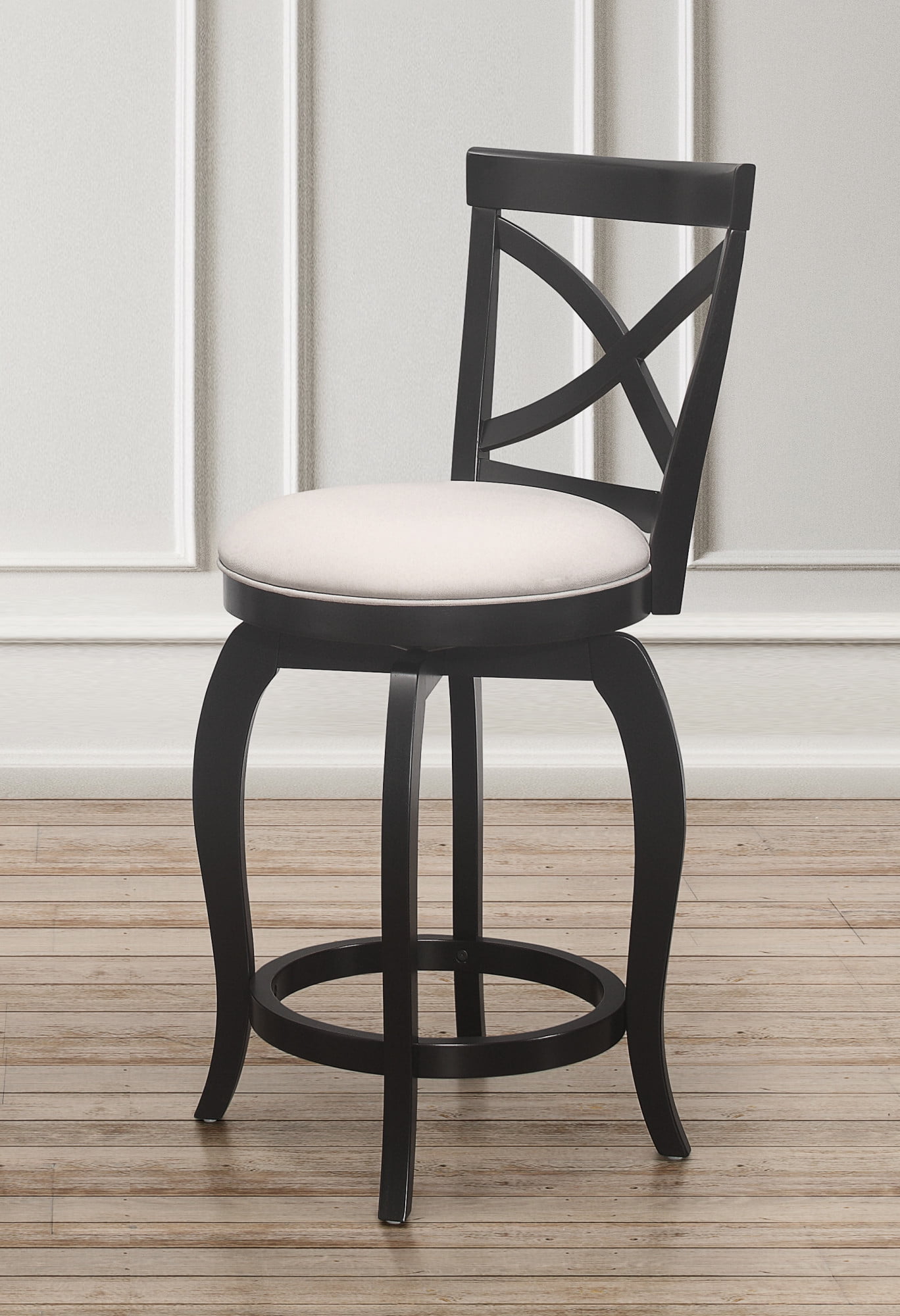 Hillsdale Furniture Ellendale Wood Swivel Counter Height Stool, Black