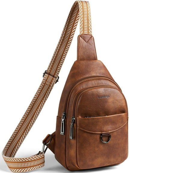 7L Crossbody Sling Bag, Anti-Theft Travel Chest & Belt Bag for Women and Men, Faux Leather