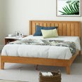 thumbnail image 2 of Zinus Alexia Deluxe Wood Platform Bed Frame with Headboard, Rustic Pine, Queen bed  bedroom furniture My Lux Decor Round, 2 of 10