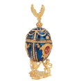 thumbnail image 1 of Gold plated metal jewelry box enameled and painted with shiny diamonds, home decoration, 1 of 3