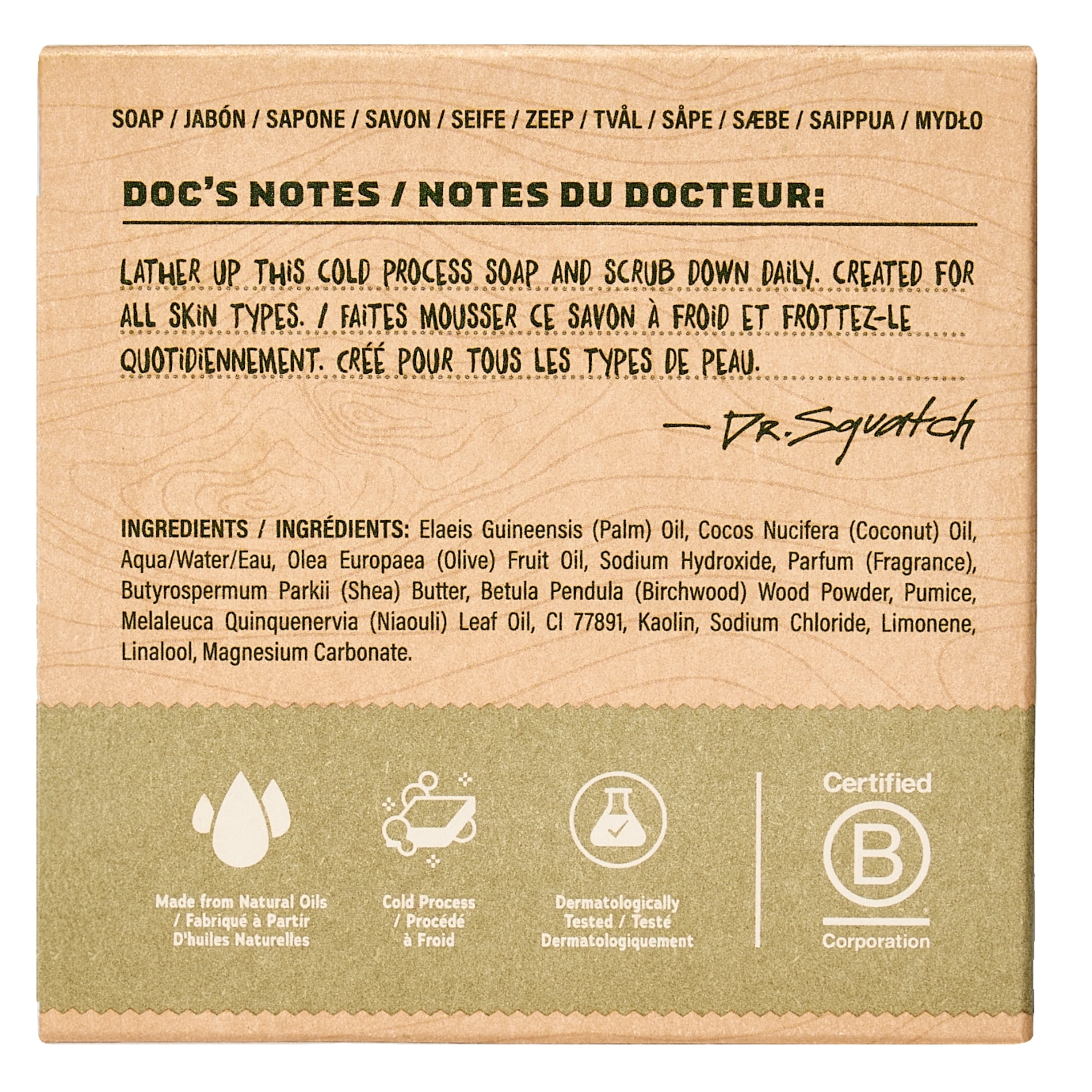 DR. SQUATCH BIRCHWOOD BREEZE SAVON EN BARRE