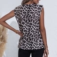 thumbnail image 4 of Camiseta sin mangas sin mangas, holgada, elegante, con estampado único, diseño de hombreras, camiseta sin mangas para mujer para uso diario en verano, 4 of 6