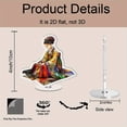 thumbnail image 2 of Rotating acrylic ornament featuring a vibrant woman in a hanbok kneeling on a carpet with intricate detail and high contrast, 2 of 8