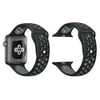 Silicone Replacement Sport Watch Band Strap for Apple iWatch Series 1 2 42mm â€“ Black /Gray