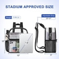 thumbnail image 4 of Mochila transparente aprobada por el estadio Slumou de 30 x 24 x 15 cm, color negro, 4 of 7