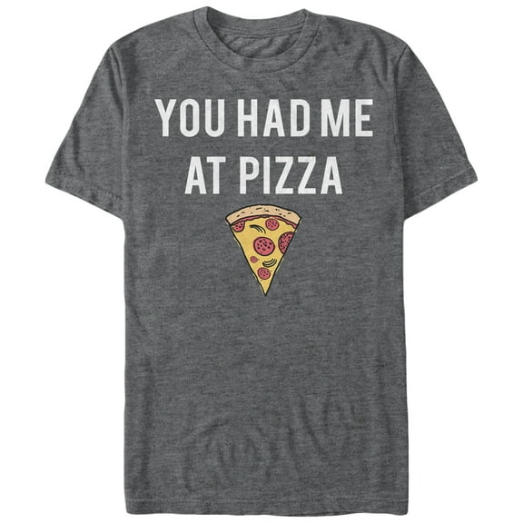 Men's Lost Gods You Had Me at Pizza Graphic Tee Charcoal Heather Small