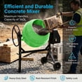 thumbnail image 2 of TABU Electric Cement Mixer,5.5 Cu ft Freestanding Concrete Mixer with Wheels for Stucco/Seeds(Green), 2 of 7