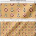 thumbnail image 2 of Soimoi Orange Cotton Poplin Fabric Life Ring & Anchor Hook Nautical Print Fabric by Yard 42 Inch Wide, 2 of 7