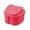 Pink, variant on Bradem Denture Case with Strainer&nbsp;- False Teeth Storage Box, Travel Retainer Cleaning Container with Basket Net