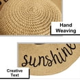 thumbnail image 6 of Loritta Sun Hats for Women Wide Brim Straw Embroidered Floppy Foldable UPF 50+ Beach Hats, Khaki, 6 of 6