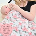 thumbnail image 3 of LollyBanks Muslin Swaddle Blankets for Girls, Large 47 x 47 Inches Soft Swaddles for Newborns, 100% Cotton Breathable and Lightweight Baby Blanket, Baby Essentials, Registry (Pink Peony Print), 3 of 6