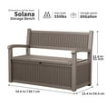 thumbnail image 3 of EasyUp 80 Gallon Storage Bench Deck Box Waterproof Lockable,Outdoor Storage Furniture for Patio,Garden and Porch,Tools and Cushions（Gray）, 3 of 9