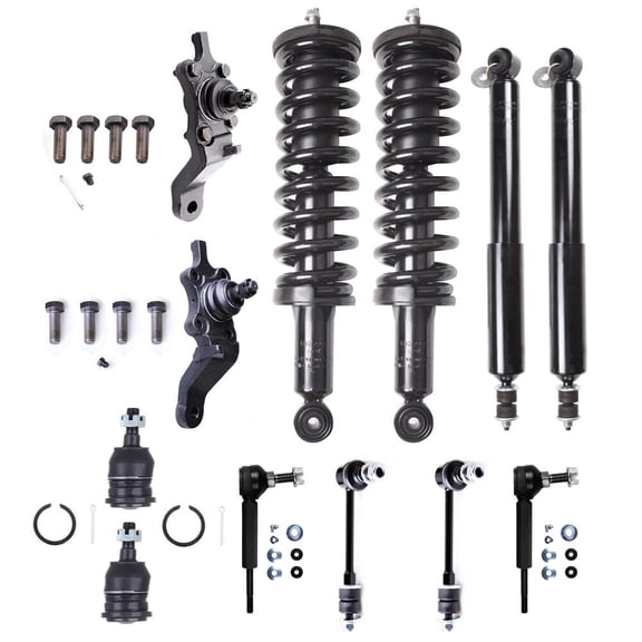 ECCPP 12PCS Front Complete Strut Spring Assembly Rear shock basorber Stabilizer Bar Link Ball Joint for 1996-2002 for Toyota 4Runner