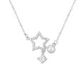 thumbnail image 1 of Guardurnaity Collar con colgante de estrella, cadenas de acero, decoración de cuello a la moda, decoraciones ajustables, joyería de mujer para Ropa, zapatos y accesorios Miscelánea Oro blanco, 1 of 6