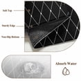 thumbnail image 6 of 2'x6' Rug Runners for Hallways Kitchen, Black Ombre Non Slip Entryway Beside Floor Carpet Runner, Modern Geometric Abstract Rhombus Striped Washable Laundry Room Bedroom Throw Rugs Mat for Family Pet, 6 of 8