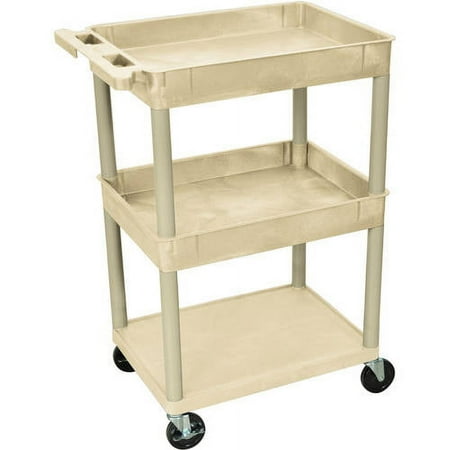 Luxor Top and Middle Tub Shelf and Flat Bottom Shelf Cart