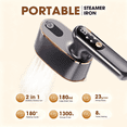 thumbnail image 4 of PKALQ Travel Steamer for Clothes, 1200W Portable Steamer with LCD Display 180° Swivel Handle Powerful Wrinkle Remover, Clothing Steamer, 4 of 9