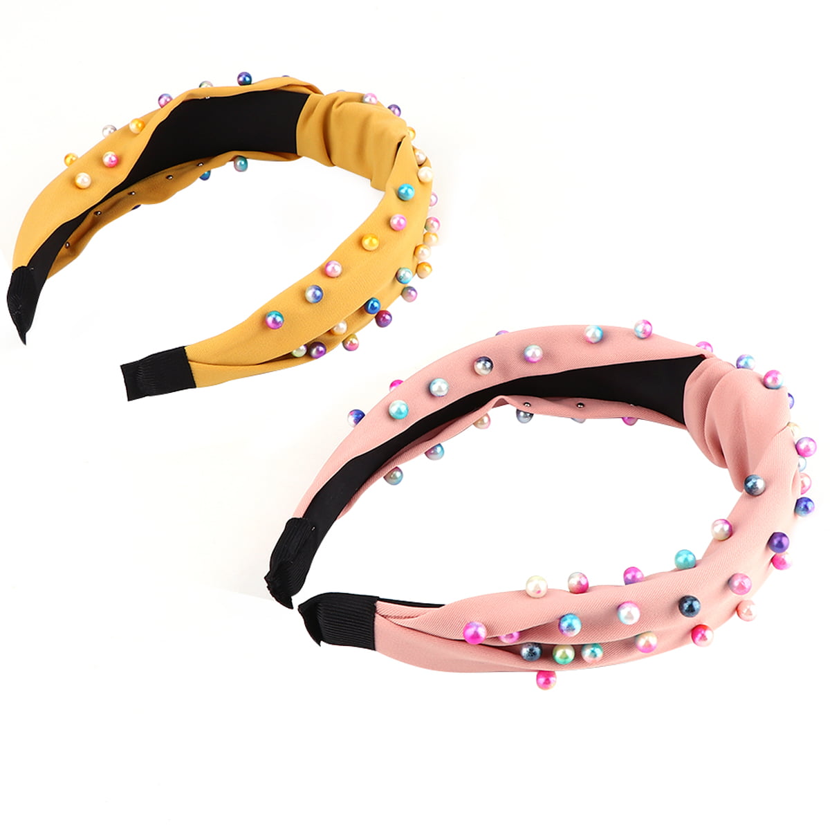 2pcs cute Bow Hair Band with bonus rainbow  bracelet