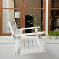 thumbnail image 3 of Anraja 4 Foot 2-Person Wood Porch Swing Garden Patio Hanging, White Outdoor, 3 of 8