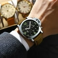 thumbnail image 6 of Poedagar Leather Strap Men's Luxury Sports Waterproof Luminous Date Chronograph Quartz Watch, 6 of 6