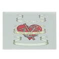 thumbnail image 1 of Hope Cutting Board, Antique Anchor and on Heart Motif with Faith Hope Love Words, Decorative Tempered Glass Cutting and Serving Board, Large Size, Beige Grey and Ruby, by Ambesonne, 1 of 1
