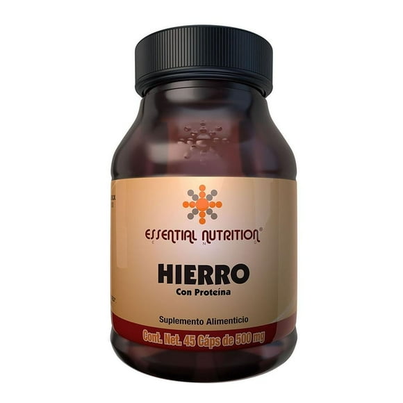 Suplemento alimenticio Essential Nutrition Hierro 45 cápsulas de 500 mg