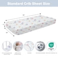 thumbnail image 4 of Bimocosy Crib Sheets Fitted 4 Pack for Baby Boys & Girls, Soft Microfiber Toddler Bed Sheets for Standard Crib & Toddler Mattresses 52'’ x 28'' (Garden), 4 of 7