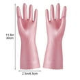 thumbnail image 3 of Beautynvta 1 Pairs Reusable Cleaning Gloves, Rubber Dishwashing Gloves, Flexible Waterproof Household Gloves for Laundry, Gardening, Pink, 3 of 6