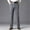 #336-Gray, variant on Handshe Men's Solid Business Commuter Suit Pants with Pockets and Button Zipper Straight-Cut Office Trousers,Plus Size