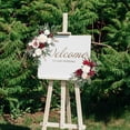 thumbnail image 2 of 2Pcs Artificial Flower Swag Wedding Arch Wreath for Ceremony Wall Farmhouse Red White, 2 of 8