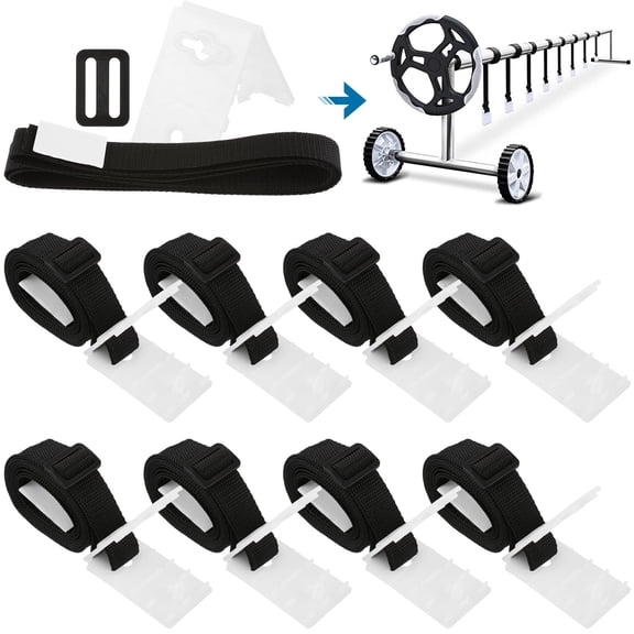 ROSENICE 180cm 70in Pool Solar Cover Reel Attachment Kit Nylon Plastic Connect Pool Solar Cover Rollers