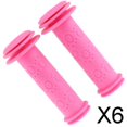 thumbnail image 1 of DYNWAVECA 6xKids Poignée de Guidon Poignée en Caoutchouc Antidérapante Poignées de Guidon Rose Rouge 6 Pièces, 1 of 10