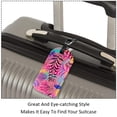thumbnail image 3 of Square 2Pack PU Leather Tropical Leaves Cruise Luggage Tag with Privacy Cover and Name ID Tag for Travel Handbags Backpacks Luggage Tags, 3 of 6