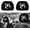 Black-Frog2, variant on 2 Pack Headrest Covers Compatible with Mexico Mexican Flag, Soft Black Fabric Head Rest Cover Universal Fit to All Car/Truck Models