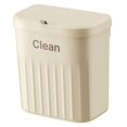 thumbnail image 4 of Cubo de basura colgante, cubo de basura pequeño con tapa para la puerta del armario de la cocina o debajo Color Crema L, 4 of 9